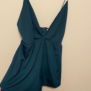 Ever green plunging V Tobi Romper